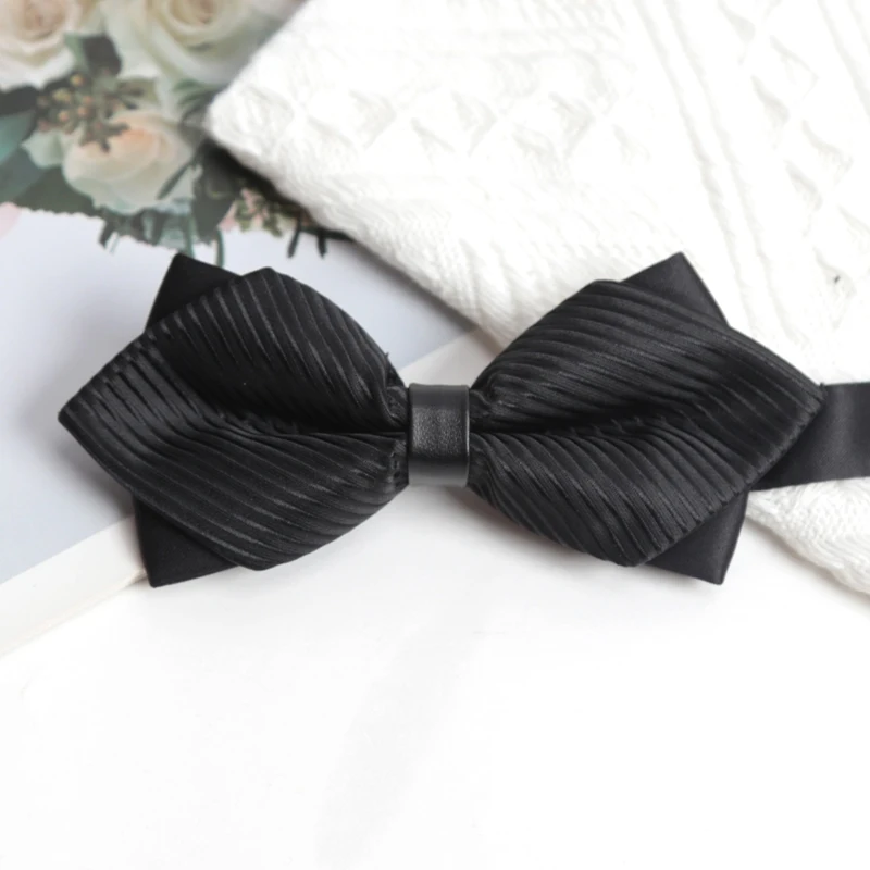 1PCS Bow Ties Butterfly Party Wedding Men Tie Black Adjustable Bowknot Bowtie Classic Butterfly Adult Accessories Business Gift