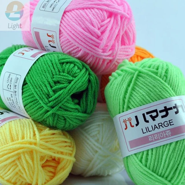 Lime Green Mini Milk Cotton Yarn