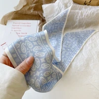 Cashew flower silk scarf, double-sided printed headband, ins decoration, versatile triangle scarf accessories - Image 6