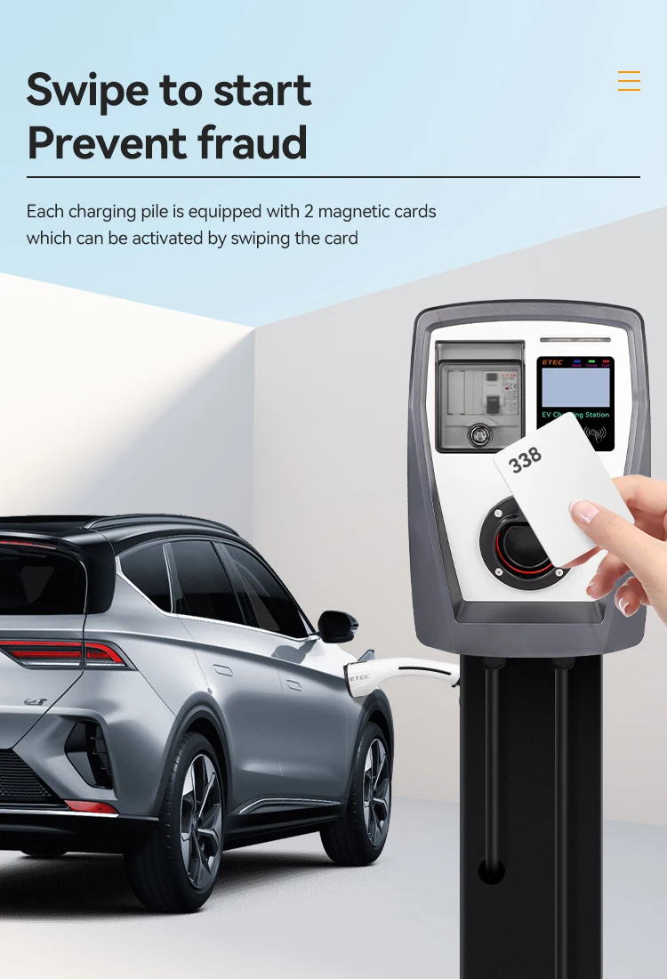 EKEC 7.6kw 32a type 2 electric vehicle charger car charging station 22kw wallbox