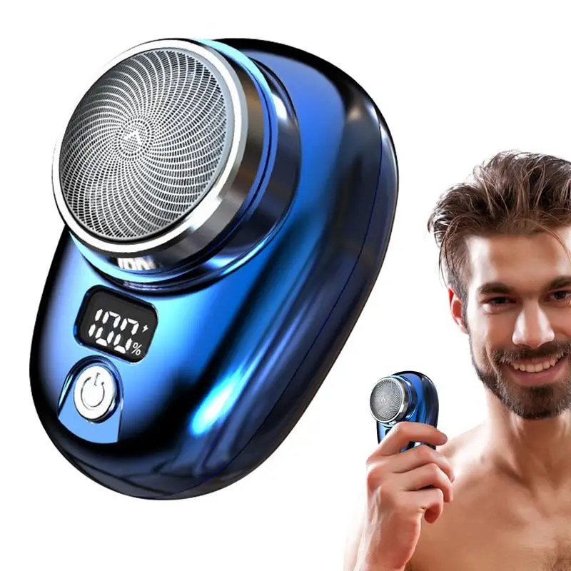 Portable Electric Shaver USB Rechargeable Mini Shave Electric Razor Pocket Shaver Waterproof Shaver Smart LED Display 4 colors
