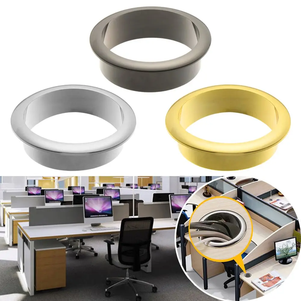 Cable Organizer Plastic Round Wire Hole Cover With Buckle Line Practical Desk Table Cable Fastener Computer Grommet Line Box Office Organizer
