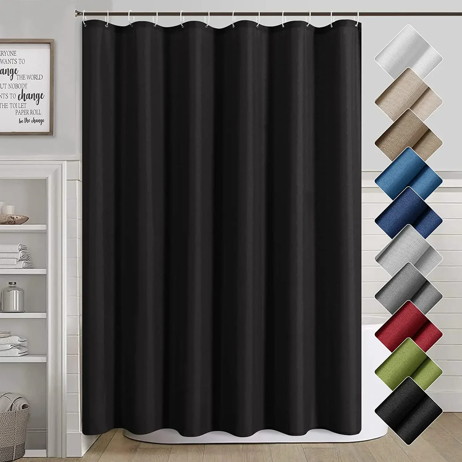 Shower Curtains Grey Shower Curtains Modern Minimalist Hotel Home Solid Colour Bath Curtain Polyester Fabric Bathroom Decoration Set with Hooks