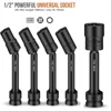 1/2inch 138mm Square Interface Impact Wrench Hex Socket Head Adapter Spanner Converter 12-19mm Extended Hexagonal Socket 1
