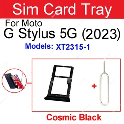 Universal SIM Card Tray Holder Socket Reader for Motorola MOTO G Stylus Series (G Stylus5G2023 - Black)