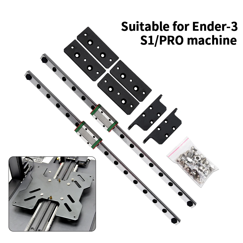 Kit Dual Y-axis Rail Upgrade Ender3 s1 Ender s1 Pro Kit Guia Linear Mgn9h Acessório Impressora 3d 315 Milímetros