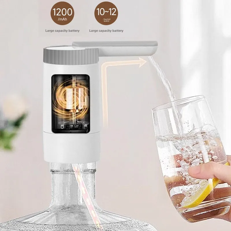 New Automatic Folding Water Dispenser,Smart 4-Speed USB Electric Pump for Travel Home Kitchen Office,Portable Bottle Gadget