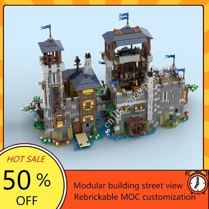 

3211 шт. черный Сокол лорд замок MOC креативная средневековая архитектура модель замка Строительная архитектура сборная игрушка подарок