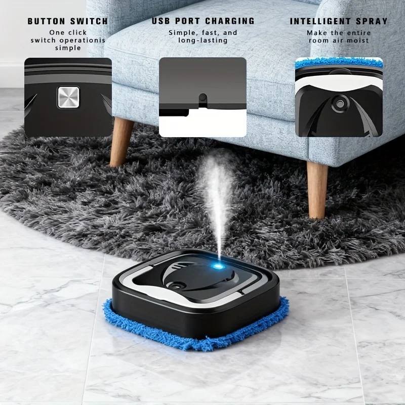 Robot vacuum cleaner vacuum cleaner humidifier multi-mode dual-function wet and dry mopping spray function 75 minutes
