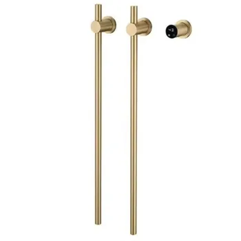 ราวแขวนผ้าเช็ดตัวไฟฟ้าแบบติดผนัง ซ่อนในผนัง พร้อมระบบตั้งเวลาอัจฉริยะ สีทอง พร้อมฟังก์ชั่นทำความร้อน 1