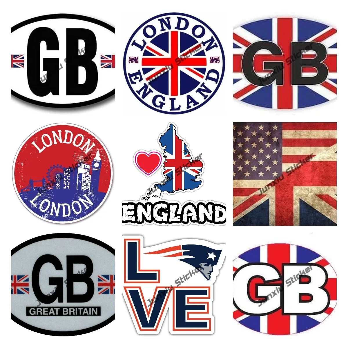 London England United Kingdom GB Vinyl Decals Bumper Stickers GB