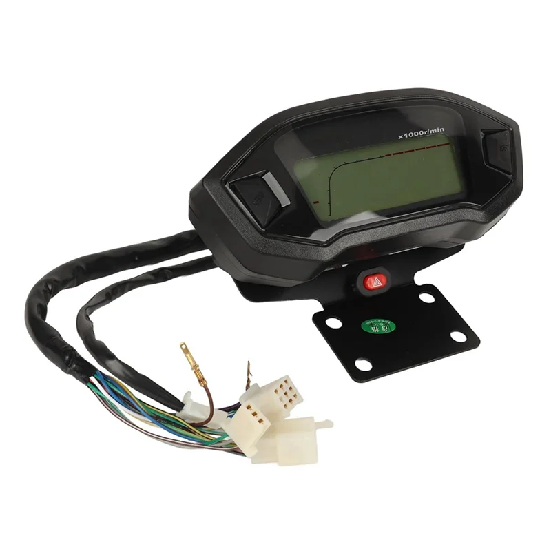 12V 오토바이 속도계 타코미터 주행 거리계 블랙 ABS 110Cc 125Cc 150Cc 200Cc 250Cc 먼지 자전거 ATV 고카트 4륜용 1개