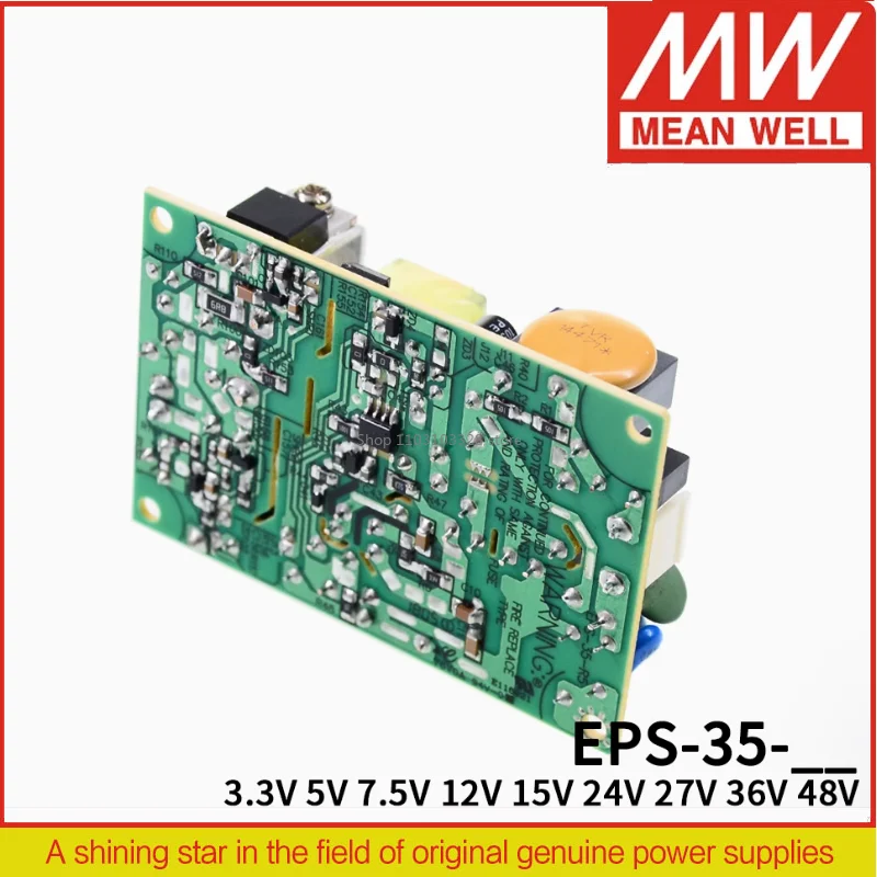 MEAN WELL 35W แหล่งจ่ายไฟสวิตชิ่งแบบเอาต์พุตเดี่ยว รุ่น EPS-35 3.3V/5V/7.5V/12V/15V/24V/27V/36V/48V 1