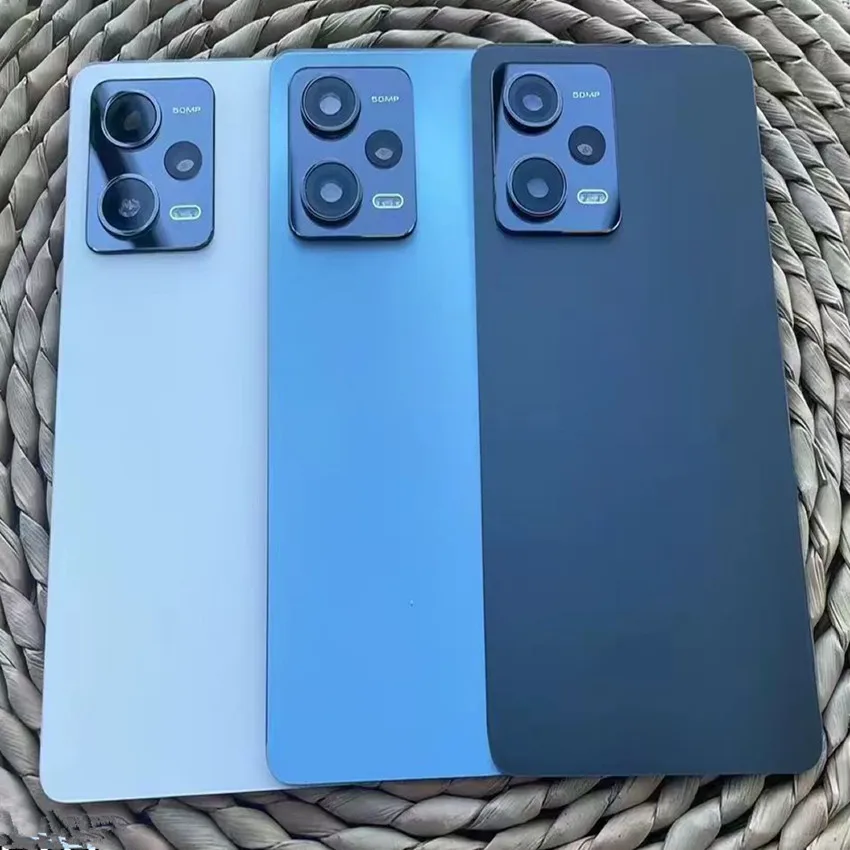 Redmi Note 12 Pro 5G 배터리 도어 후면 유리 백 커버 + 카메라 렌즈 교체용
