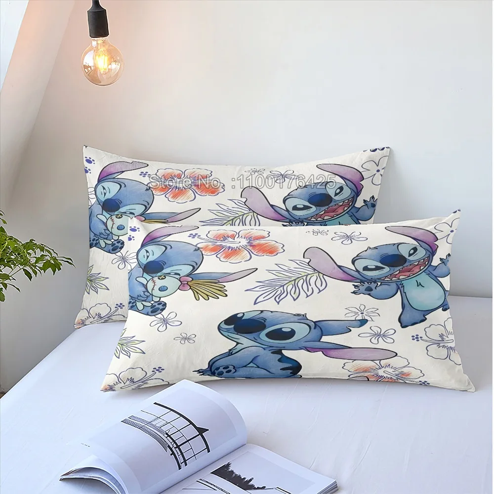 Anime Stitch Bedding Set 3D Cartoon Printed Quilt Duvet Cover Set Pillowcase Kids Beddroom Comfortable Home Decor 6