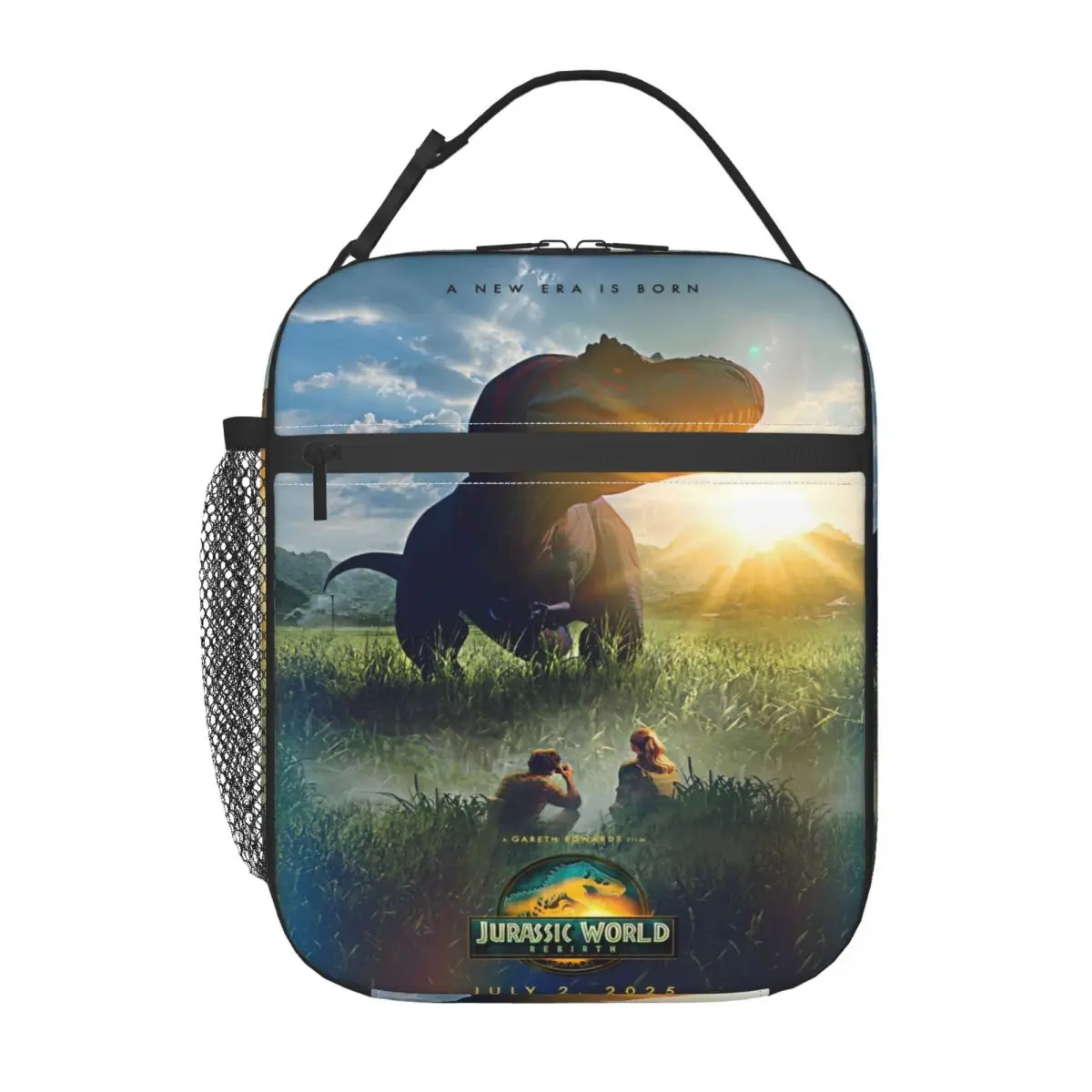 Jurassic World 4 Rebirth Teaser Insulated Lunch Bag for Men Women Dinosaur Movie Storage Food Box Thermal Lunch Boxes For Picnic