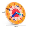 Baby Montessori Toys Wooden Clock Hour Minute Second Cognition Time Learning Teaching Aids Educational Toys For Children 5