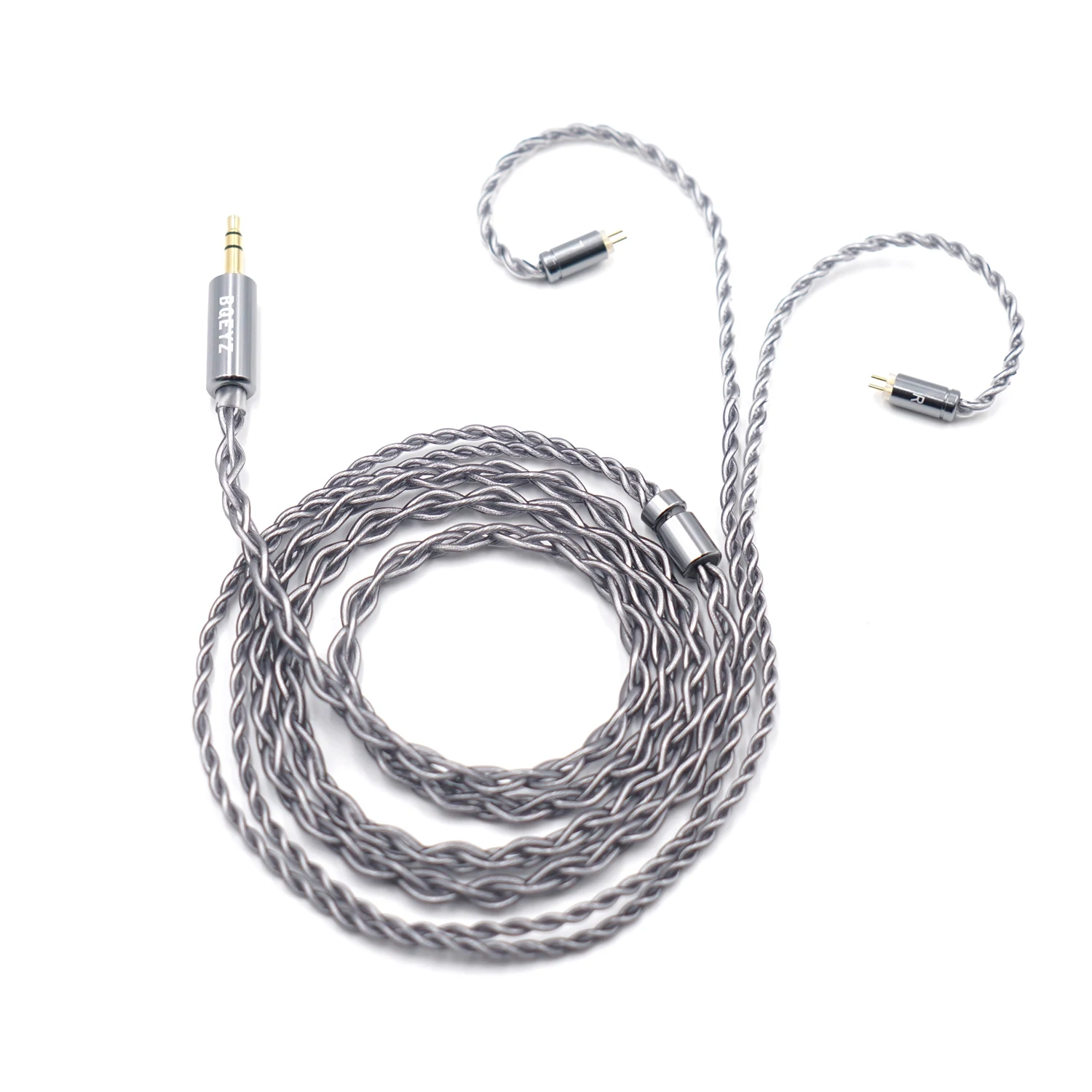 Bqeyz-cabo Atualizado Fone de Ouvido Híbrido Cobre Banhado a Prata Cristal Único Prata Fio Destacável 078 mm Pinos Inverno - Image 3