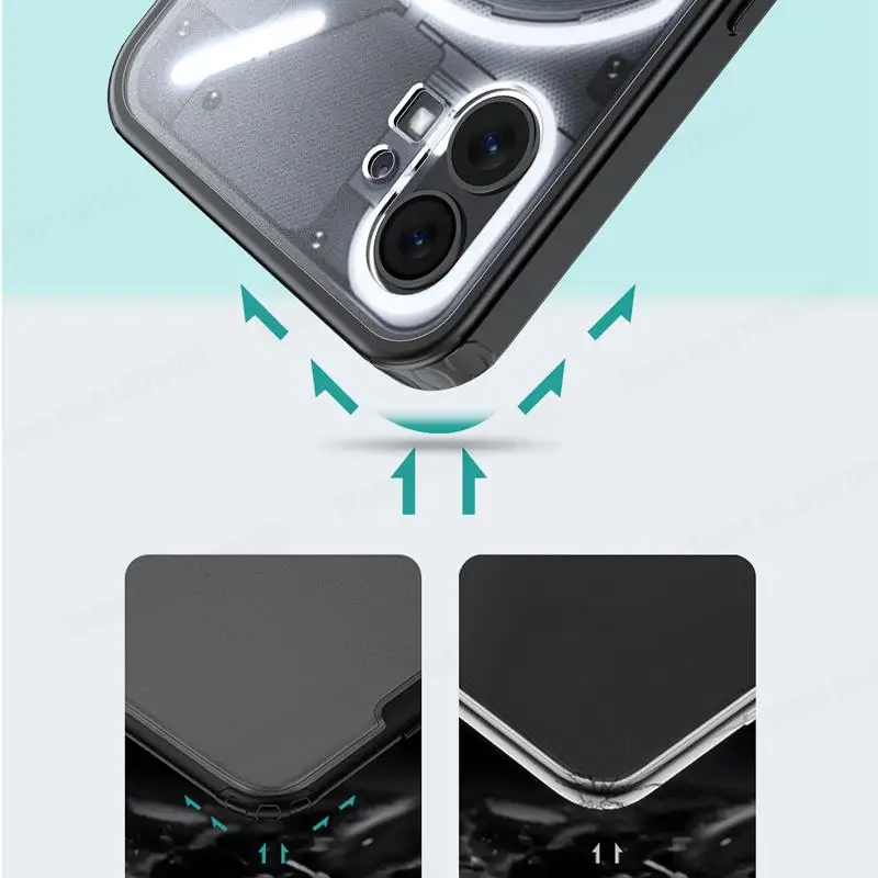 Enhanced Armor Shockproof Matte Protective Phone Case - Hard PC Four Corners Protection