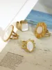 89891-0ca314.jpg Bagues d'ouverture réglables plaquées or 18 carats en acier inoxydable pour femmes, cadeau de fête de fiançailles, bijoux de tempérament 2025