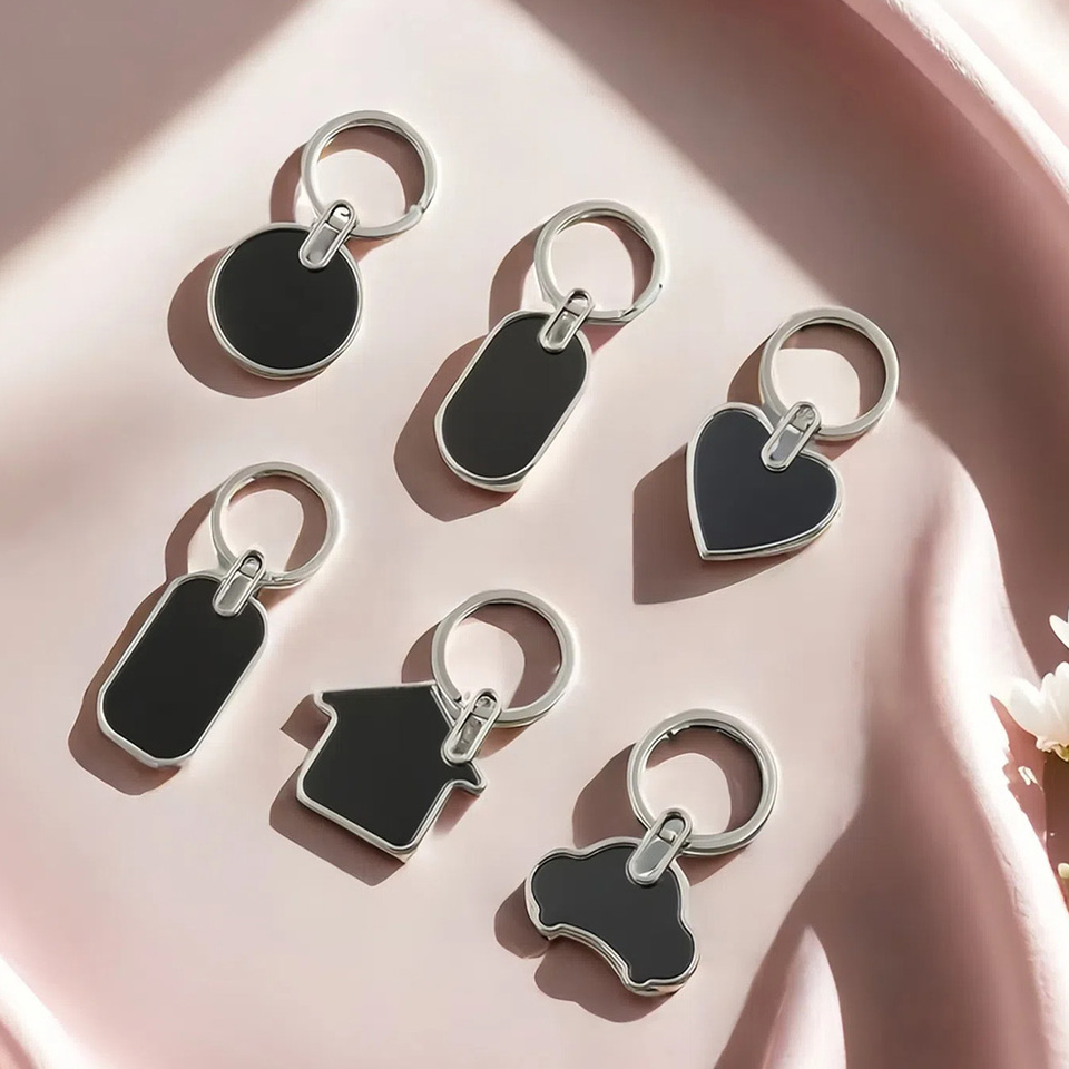 Trendy Business Key Chains Blank Metal Keychain Creative Advertising Practical Small Gift Key Pendant For Men Key Ring