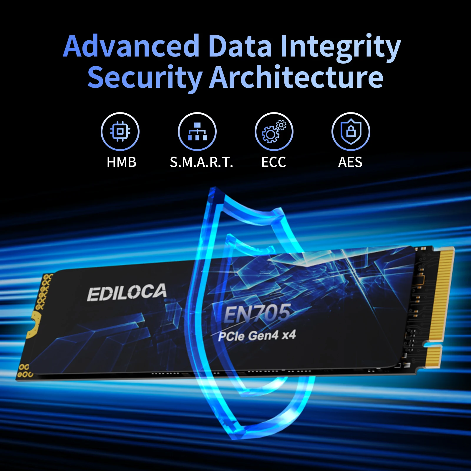 Ediloca EN705 SSD M.2 2280 1TB 2TB PCIe Gen4.0x4 5000MB/s Internal