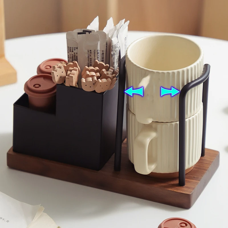 Cup Storage Holder Paper Cup Dispenser Coffee Station Organizer for Home Kitchen Office