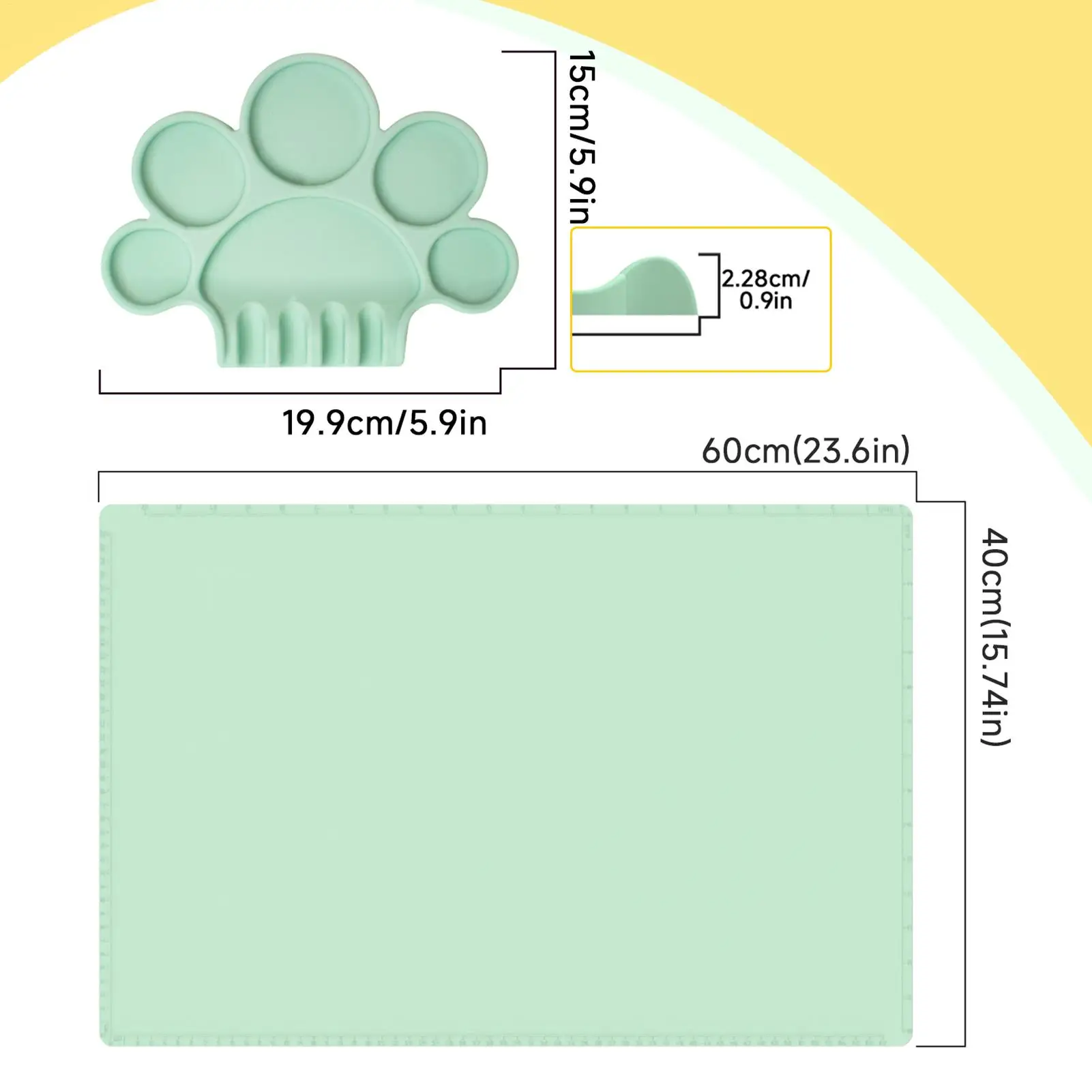 Silicone Paint Mat Foldable Drawing Pad 23.62x15.75in Silicone Crafting Mat For Artist Student Watercolor Clay Projects Casting