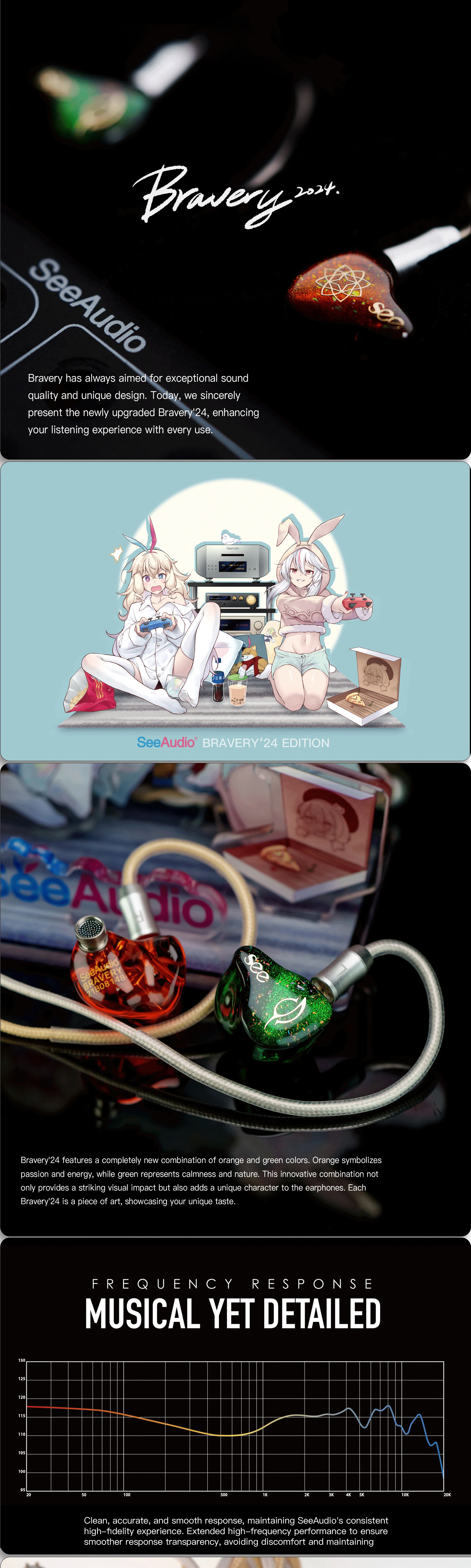 SeeAudio Bravery24 4 バランスド アーマチュア Hifi インイヤー