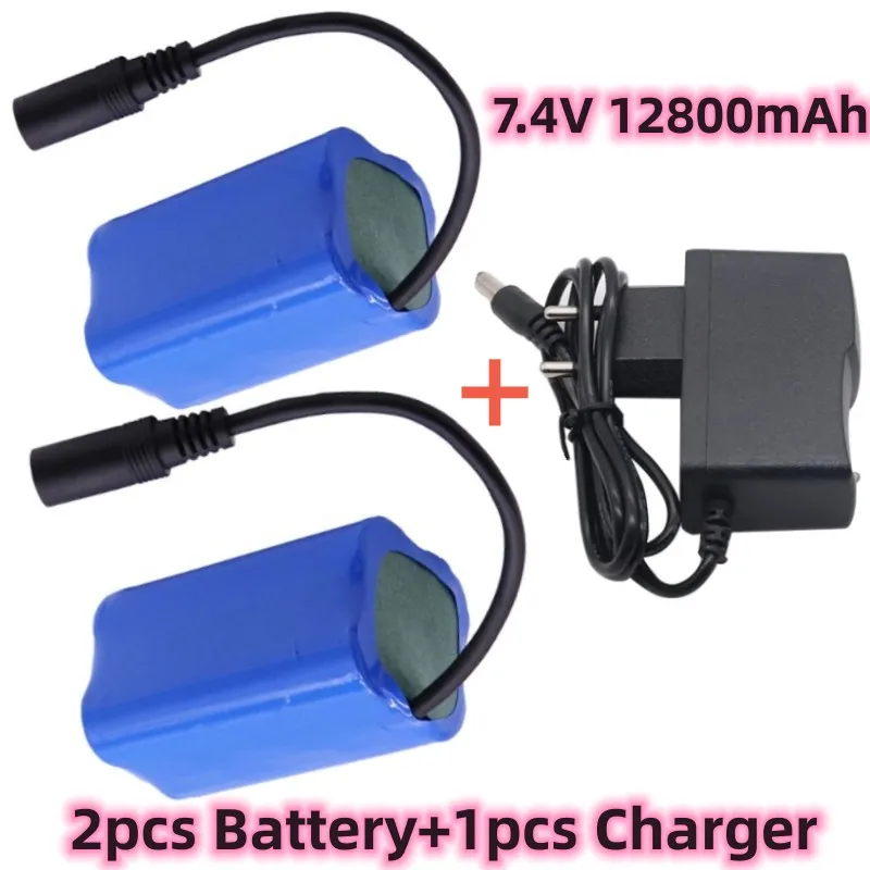 

Upgrade battery for T188 2011-5 T888 V007 H18 C18 Remote Control Fishing Bait Boat Spare Part 18650 7.4v 12800mAh Battery