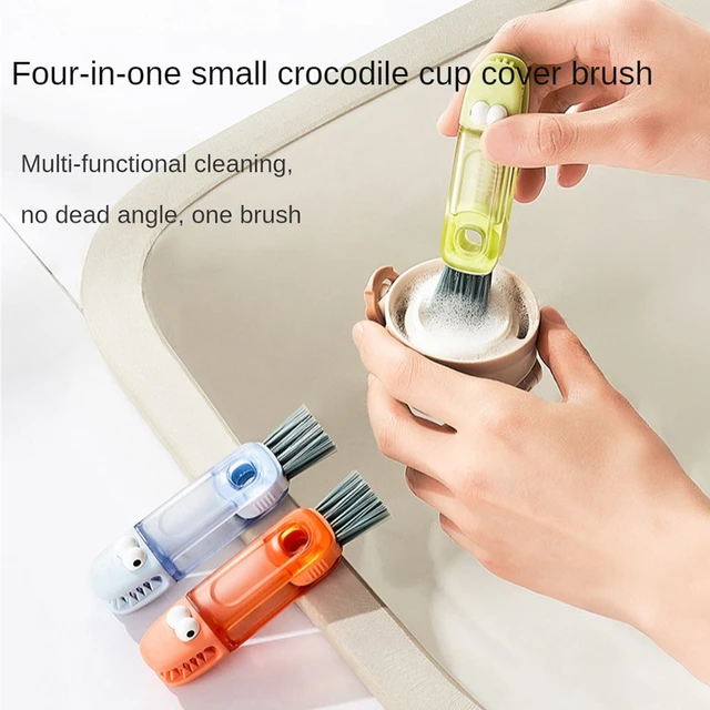 1pcs Multifunctional Cup lid Cleaning Brush 3 In 1 Household Detailing Cleaning  Brushes Baby Bottle Cleaning Brush Tools - AliExpress