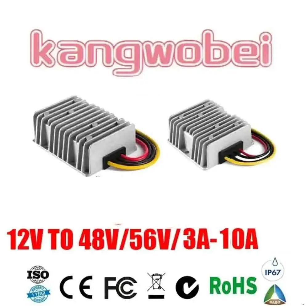 Conversor Step up para Baterias Auxiliares ou Automotivas 12v 24v a 58v 56v 48v 30a 20a 10a 5a 3a