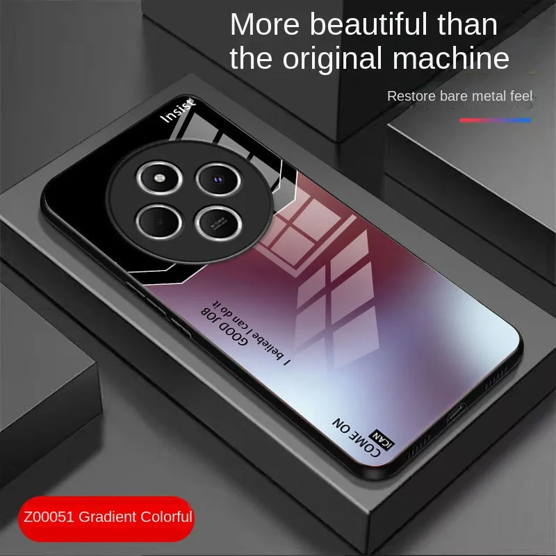 Fashion Hard Tempered Glass Gradient Protective Back Cover Case - Full Cover Shell