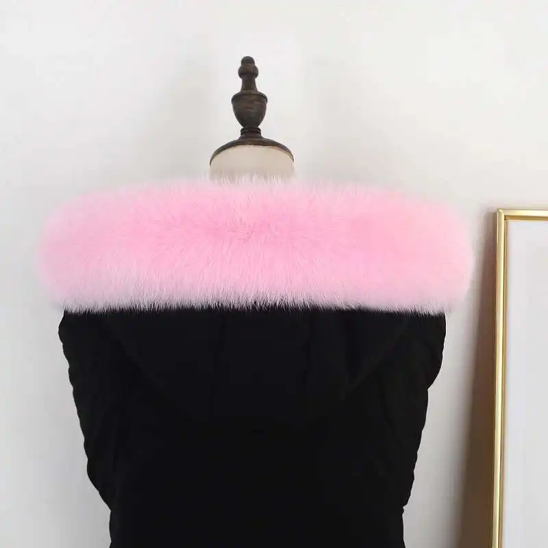 Echt Fox Pelz Kragen 100% Natürliche Pelz Schal Frauen Winter Luxus Warme Pelz Schal Damen Geniue Pelz Schals Für Mantel Unten jacke Männer – Detail 10