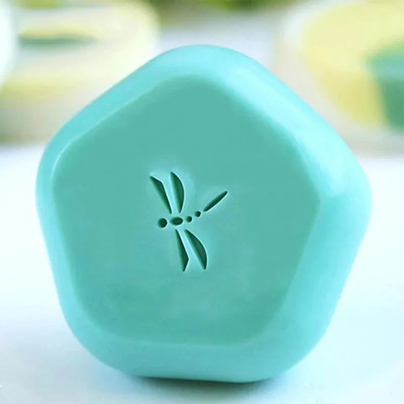 Handmade Soap Stamp with Dragonfly Pattern, Transparent Natural Soap Seal, Acrylic Chapter Custom