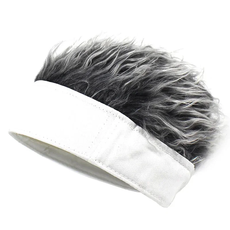 Men Women Beanie Wig Hat Fun Short Hair Caps Breathable Soft for Party Outdoor Rock Punk Camouflage Hat Wigs Beanie Cap