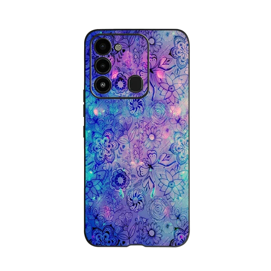 mobile pouch For Tecno Spark Go 2022 Case Fashion Flower Printed Protective Cover For Tecno Spark 8C Phone Case SparkGo KG5 Coque Soft Fundas flip cover with pen Cases & Covers