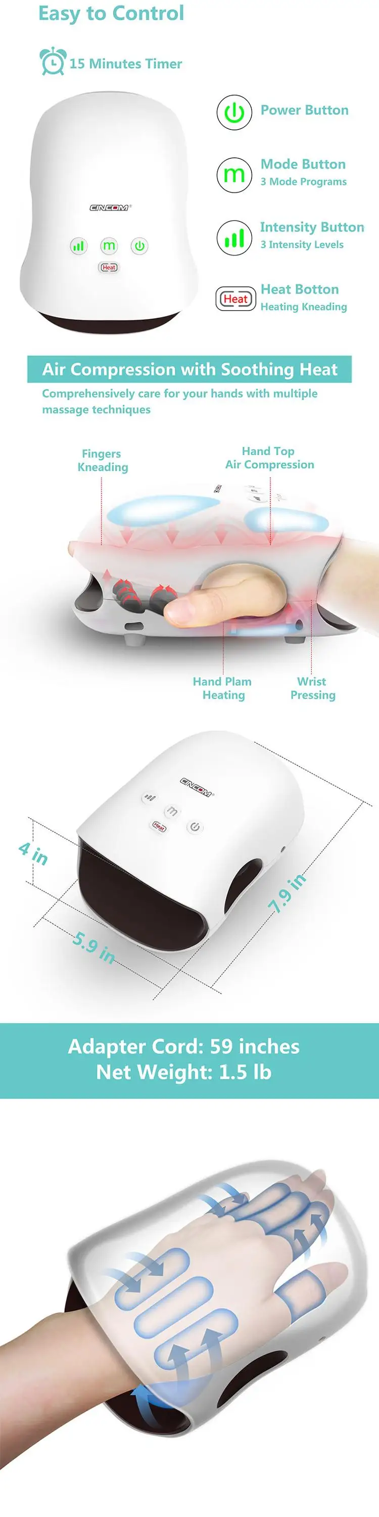 CINCOM's Best Hand Massager with Heat: Hand's Best Friend