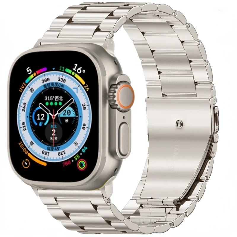 Sleek Stainless Steel Metal Strap