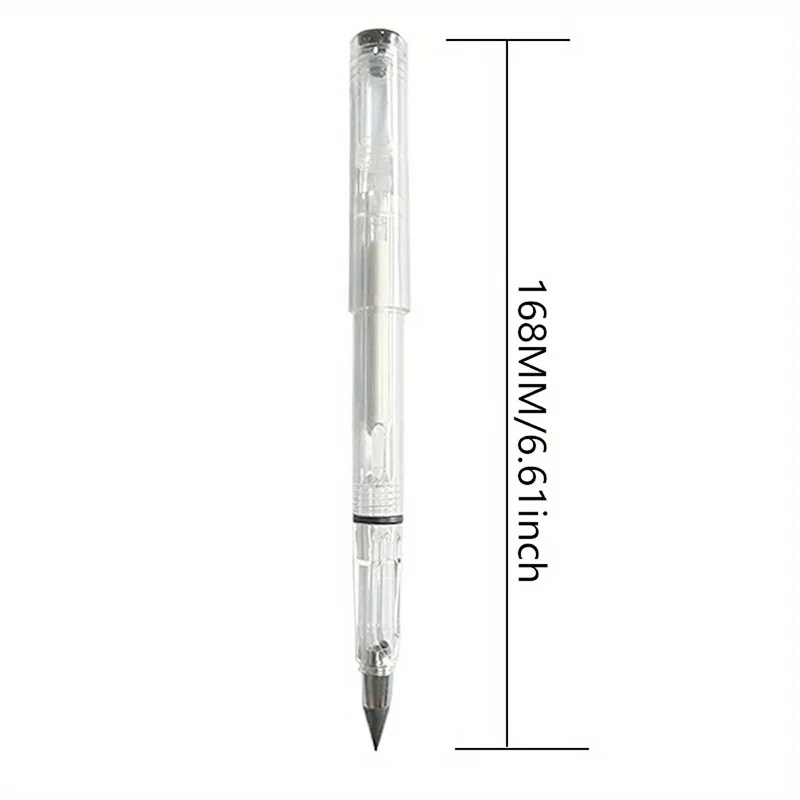 13Pcs/set Transparent Eternal Pencils with 12 Color Interchangeable Heads Ink Free Art Painting Office Signature Tools Unlimited 4