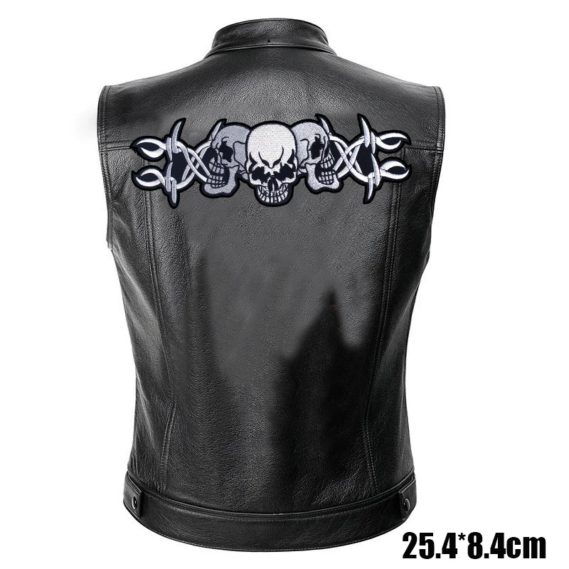 Lederjacken- und Jeans-Patches: Große, aufbügelbare Rückenpatches für Kleidung, DIY, Motorrad, Biker, Punk – Aufnäher und Abzeichen – Detail 23