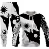 New Hoodie Sets Pullover Wolf Graphic 3D Printed Pants Suit  Autumn Casual Sweatshirt Tracksuit Set Fashion Men's Clothing Suit 2