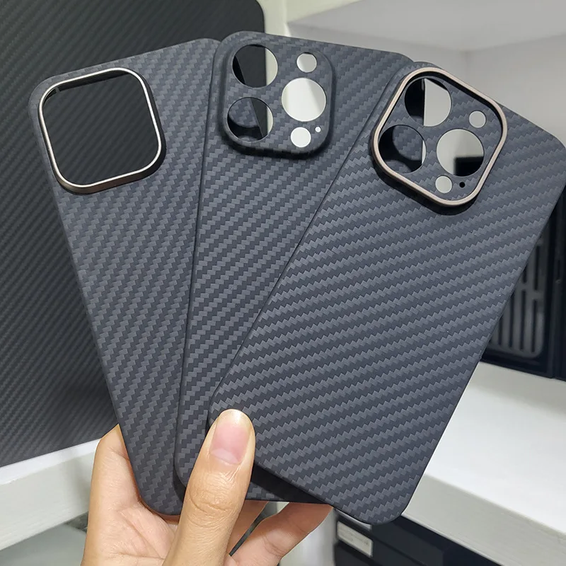 

Genuine Real Carbon Fiber Case for iPhone 15 Pro Max 15Pro Matte Aramid Lightweight Ultra Thin Slim Shockproof Armor Back Cover