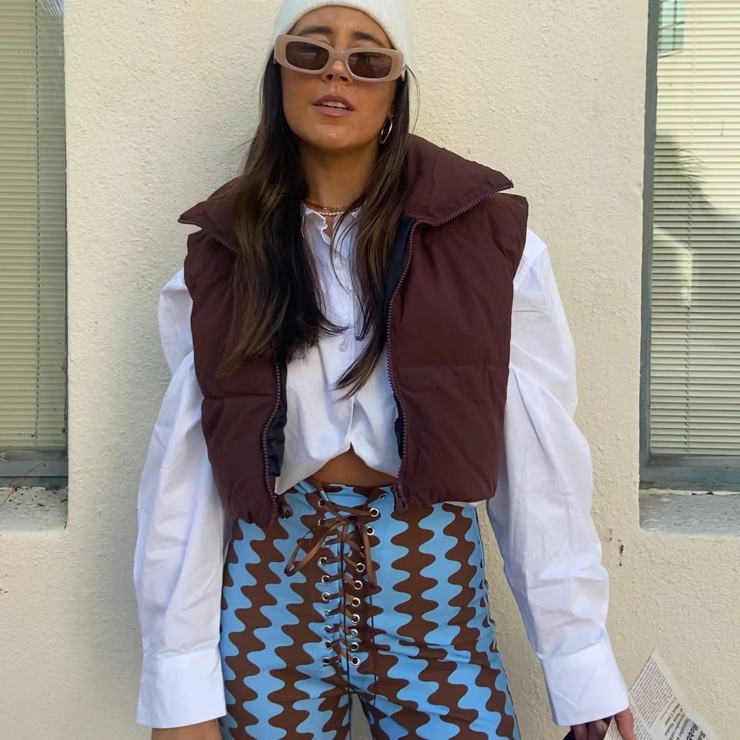 

Lapel Collar Sleeveless Hundred Short Vest Female Autumn and Winter New Zipper Warm Fashion Casual Short Jacket