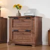 Farmhouse 30" Filing Cabinet with 2 Drawers for A4/Letter/Legal Size Documents - Stylish Office Storage Solution 1