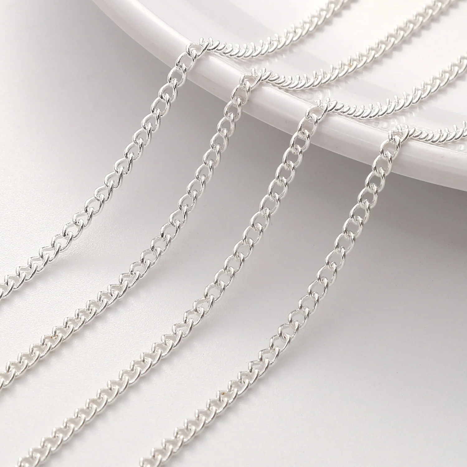 Kupferbeschichtete dünne Eisenkette Halskette 1/5M 1,3/1,6/2/2,5MM für handgemachte DIY Schmuckherstellung Armband Zubehör – Detail 15