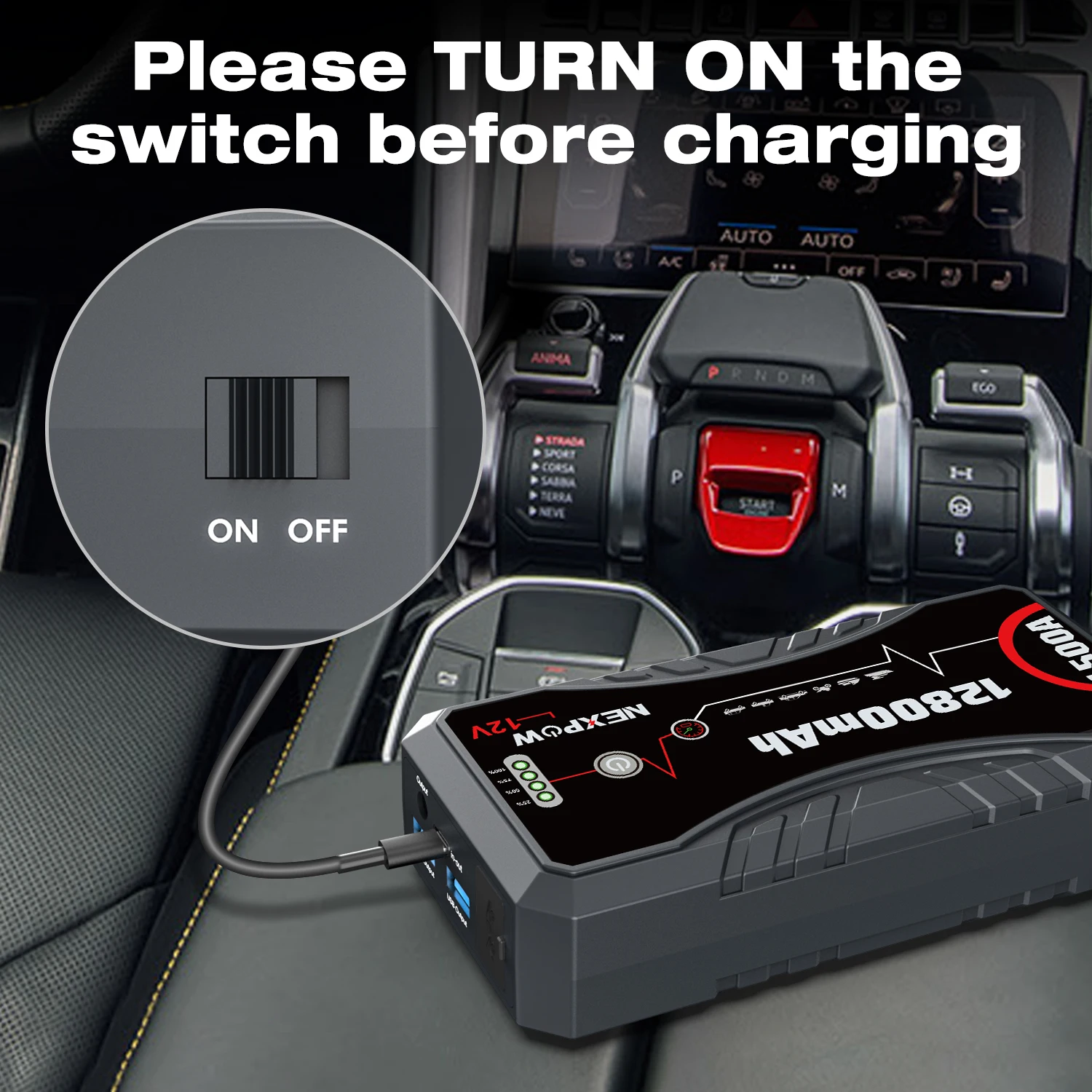 NEXPOW Avviatore Auto Portatile 1500A - Booster Di Emergenza Per Motori Benzina E Diesel - Foto 3