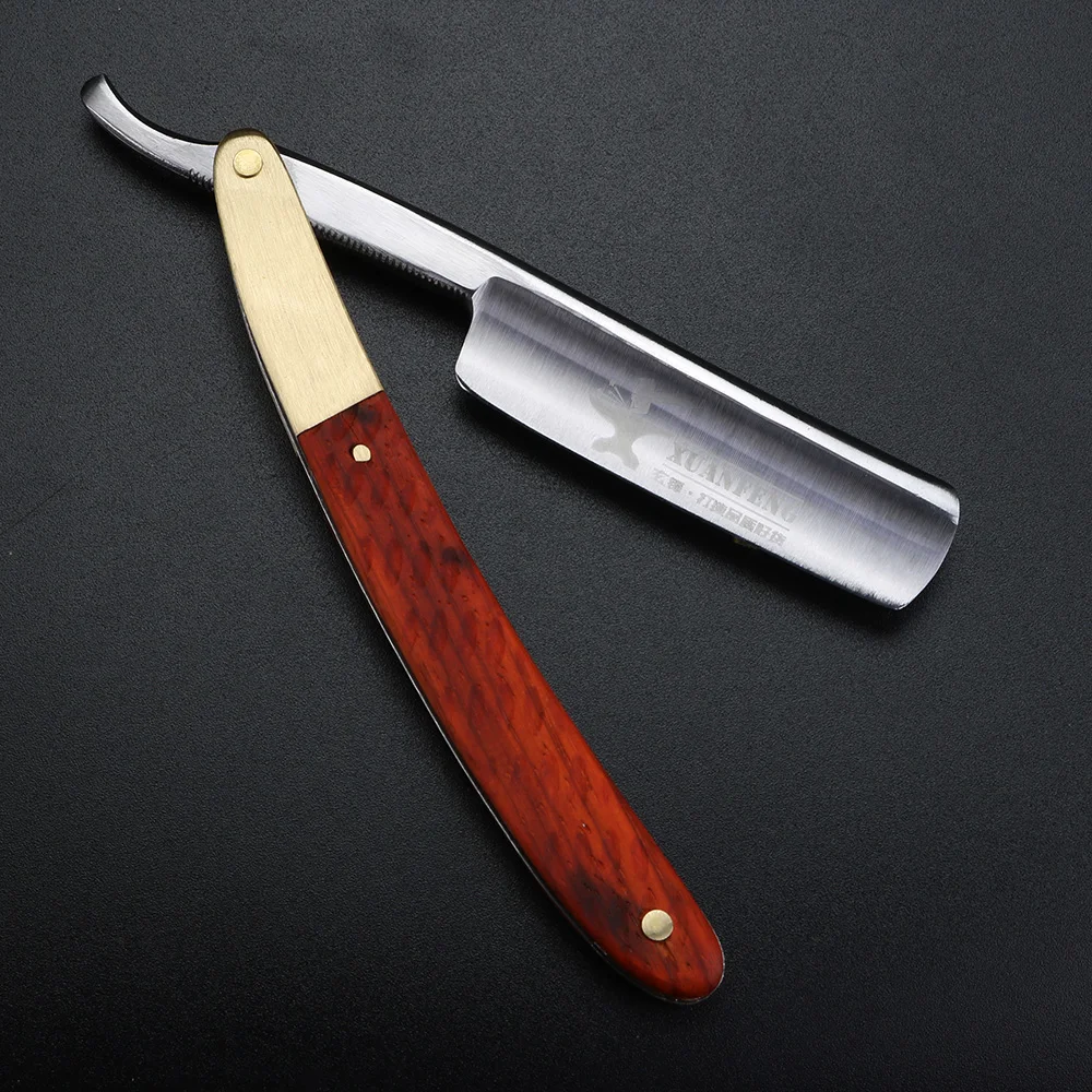 Redwood Handle Traditional Shaver Men's Manual Shaver Carbon Steel Manufacturing Shaver 6