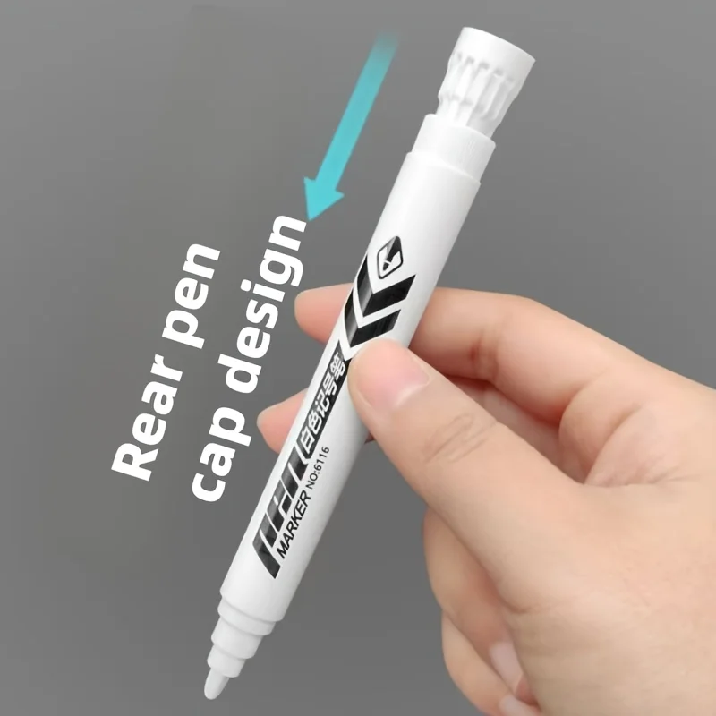 36개입 흰색 마커 - 빠른 건조, 방수, 번짐 없음 - 부드러운 필기감 - 서명용 펜, 그림 그리기, 낙서하기, 지워지지 않음