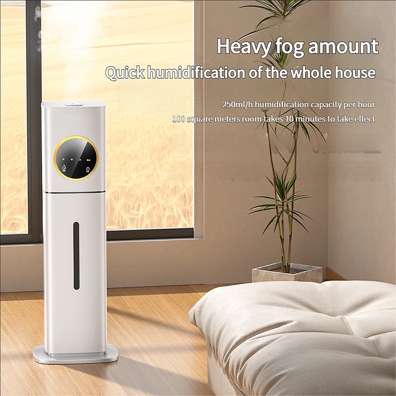 8L Big Capacity Humidifier with LED Display Smart Control Ultra Cool Mist for Whole Room Home Office Use